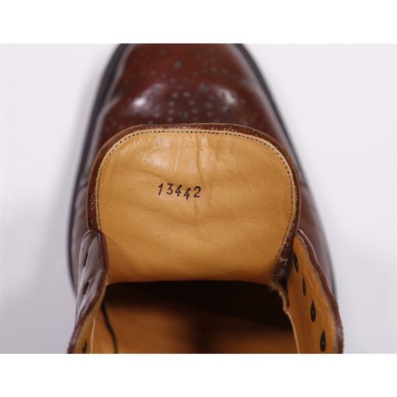 Paolo De Marco Brown Captoe Oxford Leather Dress Shoes 10.5 M main image 8